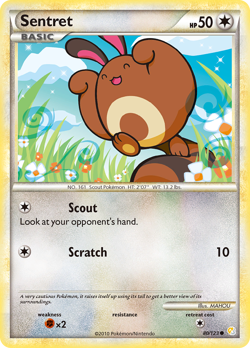 Sentret 80/123 Common | HeartGold & SoulSilver | Pokemon Card - Image 1