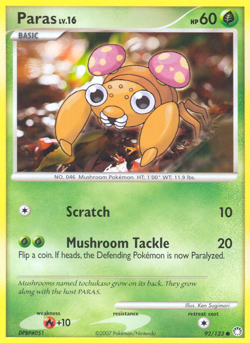 Paras 92/123 Common | Mysterious Treasures | Pokemon Card - Image 1
