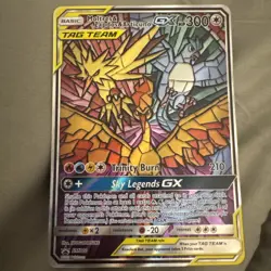 Pokemon TCG Moltres Zapdos Articuno GX Hidden Fates SM210 Black Star Promo Card - Image 1