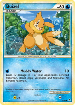 Buizel 45/95 Common | HS—Unleashed | Pokemon Card - Image 1