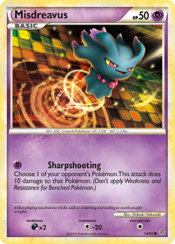 Misdreavus 54/95 Common | HS—Unleashed | Pokemon Card - Image 1
