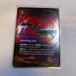 Spinning Axe 186/221 Riftbound Spiritforged TCG Epic Card English - Image 1
