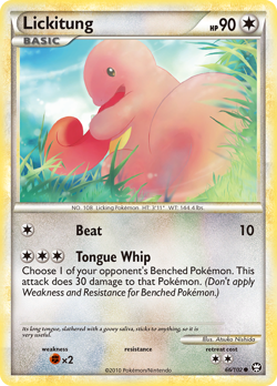 Lickitung 66/102 Common | HS—Triumphant | Pokemon Card - Image 1