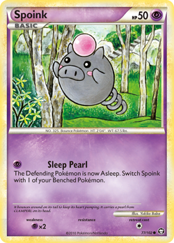 Spoink 77/102 Common | HS—Triumphant | Pokemon Card - Image 1