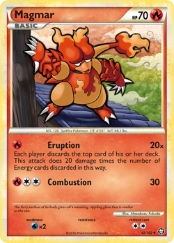 Magmar 42/102 Uncommon | HS—Triumphant | Pokemon Card - Image 1