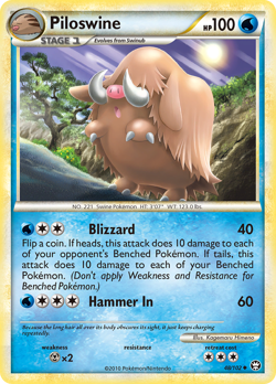 Piloswine 48/102 Uncommon | HS—Triumphant | Pokemon Card - Image 1