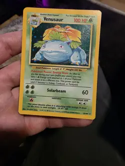 Pokemon TCG Venusaur Base Set Holo Rare 15/102 - Image 1