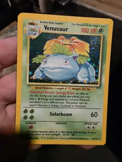 Pokemon TCG Venusaur Base Set Holo Rare 15/102 - Image 2