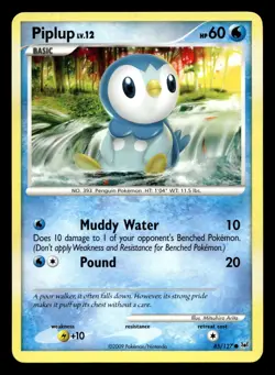 Piplup 85/127 Common Platinum Pokemon LP - Image 1