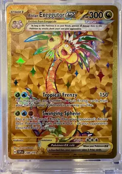 Pokemon TCG Alolan Exeggutor EX Gold Secret Rare Full Art Holo 248/191 NM - Image 1