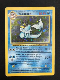 Pokemon Vaporeon 12/64 Jungle Rara Holo Unlimited Wizards ITA Carte Vintage - Image 1