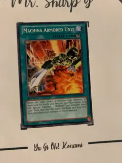MACHINA ARMORED UNIT - 1st EDITION SDCR-EN028 ENGLISH Yu-Gi-Oh! CARD COMMON TCG - Image 3