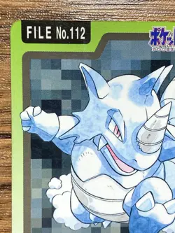 Pokemon Carddass Card Rhydon File No.112 Bandai Pocket Monsters 1997 Japan - Image 3