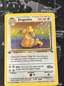 Dragonite 1st Edition Holofoil Fossil Pokemon TCG Vintage Rare Pokemon Card - Image 1