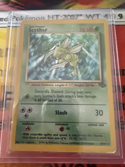Pokemon TCG Cards Scyther 10/64 Jungle Holo Rare EXC-NM - Image 1