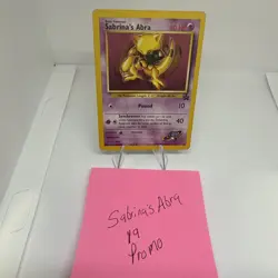 Pokemon TCG Sabrina's Abra Black Star Promo Card 19 Pokemon - Image 1