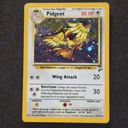 Pokemon Pidgeot TCG Base Set 2 Holo Unlimited Rare Card 14/130 - Image 1