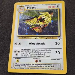 Pokemon Pidgeot TCG Base Set 2 Holo Unlimited Rare Card 14/130 - Image 2