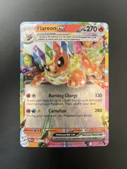 Flareon ex 014/131 SV: Prismatic Evolutions Holo 270HP Double Rare Pokemon TCG - Image 1