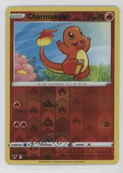 Charmander Reverse Foil Pokemon Sword & Shield Vivid Voltage #023 - Image 1