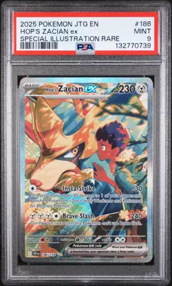 2025 POKEMON JTG EN-JOURNEY TOGETHER #186 HOP'S ZACIAN EX PSA 9 - Image 1