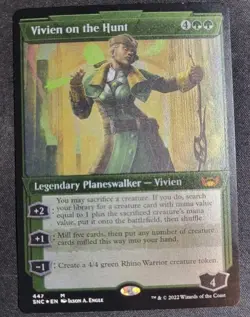 MTG Vivien on the Hunt (Showcase) (Foil Etched) Streets of New Capenna Foil #447 - Image 1