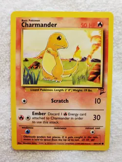 Pokemon TCG 1999 Base Set 2 Charmander 69/130 common NM - Image 1