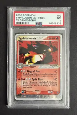 Pokemon TCG 2003 EX Sandstorm Typhlosion Ex 99/100 PSA 7 Near Mint - Image 1