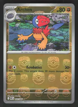 Archen 050/086 Master Ball Pattern Pokemon TCG SV: White Flare NM - Image 1