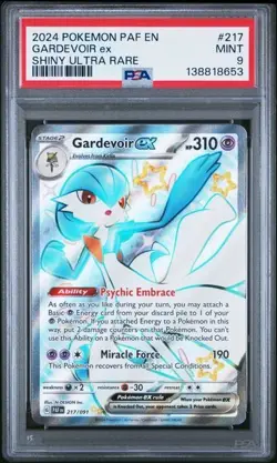 2024 POKEMON PAF EN PALDEAN FATES 217 GARDEVOIR EX SHINY ULTRA RARE PSA 9 - Image 1