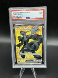 ZEKROM EX #158 ULTRA RARE FULL ART 2025 POKEMON BLK EN BLACK BOLT PSA 9 MINT - Image 1