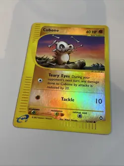 Cubone 72/147 Aquapolis Reverse Holo - Pokemon TCG English Poor condition - Image 2