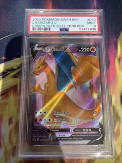 Pokemon TCG Charizard V Sword & Shield Swsh050 Holo Promo PSA9 - Image 1