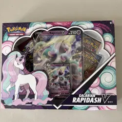 Pokemon Galarian Rapidash V Box Samlekort - 29080873 820650808739 - Image 1
