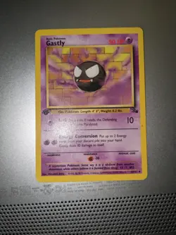 Pokemon TCG Gastly Fossil 33 Regular 1st Edition Uncommon - Image 1
