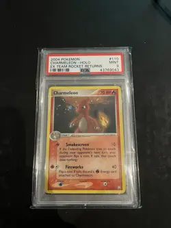2004 POKEMON EX TEAM ROCKET RETURNS #110 CHARMELEON-HOLO PSA 9 - Image 1