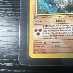 Brock’s Graveler 34/132 1st Edition Gym Challenge WOTC Vintage Pokemon - Image 2