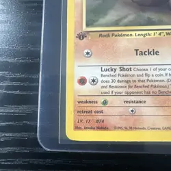Brock’s Geodude 38/132 1st Edition Gym Heroes WOTC Vintage Pokemon - Image 2