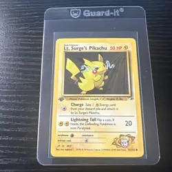 Lt. Surge’s Pikachu 81/132 1st Edition Gym Heroes WOTC Vintage Pokemon - Image 1