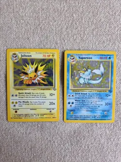 Jolteon 4/64 Holo & Vaporeon 12/64 Holo Jungle Unlimited Pokemon Tcg [LP/MP] - Image 1