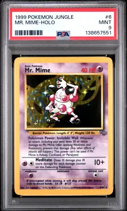Pokemon Karte/card - Pantimos Mr. Mime 6/64 Jungle - PSA 9 - Mint - Image 1