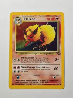 Flareon 3/64 Jungle Set Rare Holo Pokemon Card WOTC 1999 - Excellent - Image 1