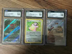 Lot of (3) CGC 10 graded Pokemon slabs on picture Tapu bulu, miltank, & mudsdale - Image 1