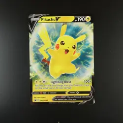 Pikachu V SWSH198 Pokemon Black Star Promo Holo Full Art Card - Image 1