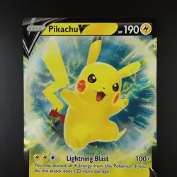 Pikachu V SWSH198 Pokemon Black Star Promo Holo Full Art Card - Image 2