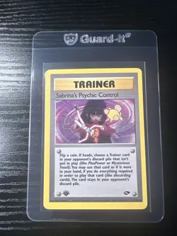 Sabrina’s Psychic Control 121/132 1st Edition Gym Challenge WOTC Vintage Pokemon - Image 1