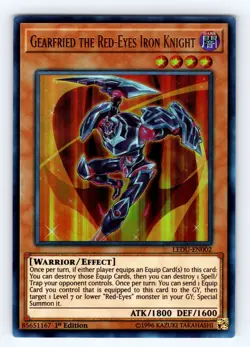 Yugioh Gearfried the Red-Eyes Iron Knight LEDU-EN002 Ultra Rare - NM 💎 - Image 1
