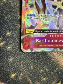 ✨ Bartholomew Kuma OP05-011 One Piece Seven Warlords of the Sea Promo Card - Image 3
