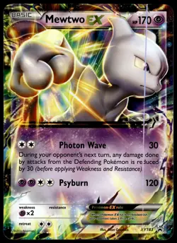 Mewtwo EX XY183 JUMBO OVERSIZED Black Star Promo Pokemon Card - Image 1