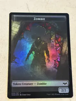 mtg foil token Zombie // Dragon Illusion, 008/009, Strixhaven, unplayed - Image 2